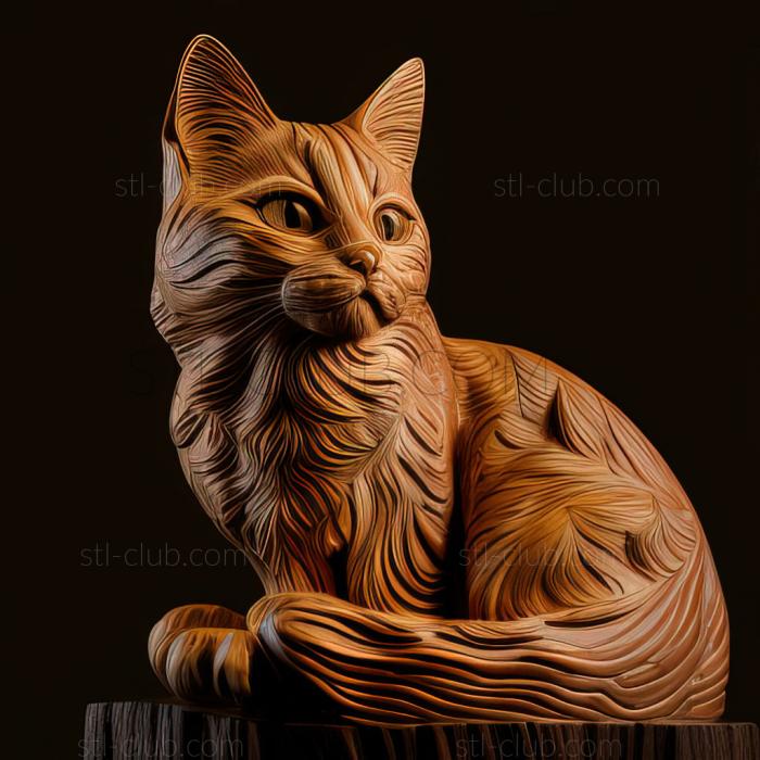 3D model st Mekong Bobtail cat (STL)